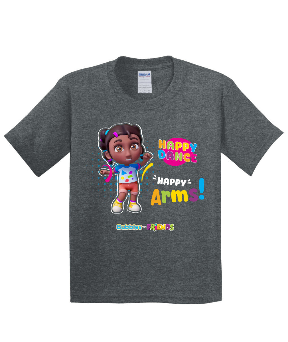 Bubbles and Friends – Happy Dance Collection Happy Arms Children T-Shirt