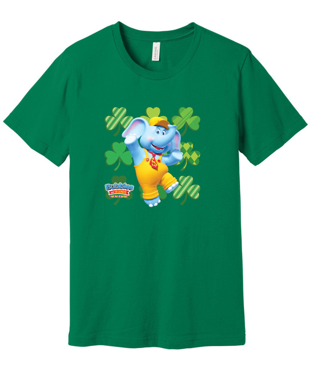 Bubbles & Friends St. Patrick's Day Bubbles Clover Short Sleeve Tee