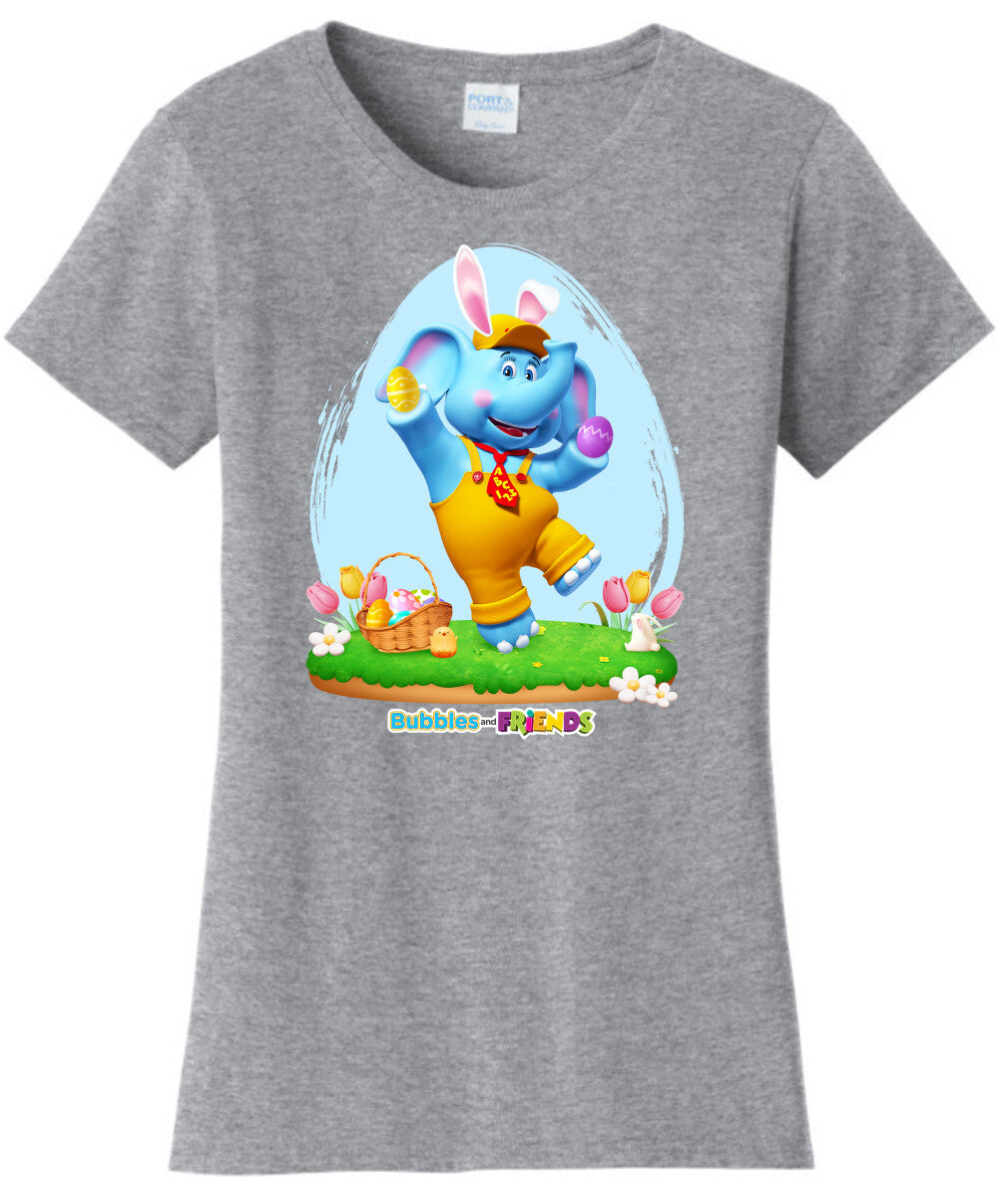 Bubbles & Friends Easter Bubbles Womens T-Shirt