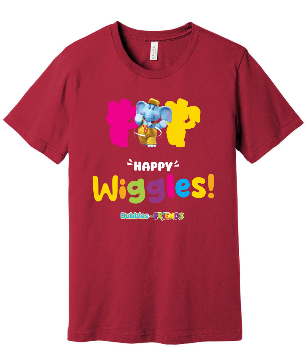 Bubbles and Friends – Happy Dance Collection Happy Wiggles Adult T-Shirt