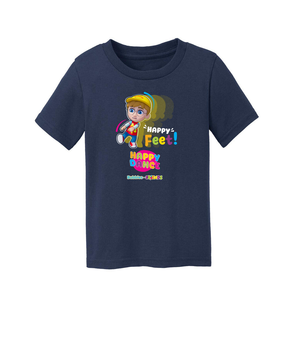 Bubbles and Friends - Happy Dance Collection - Happy Feet Toddler T-Shirt