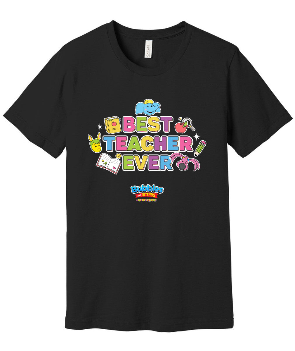 Bubbles & Friends Best teacher Ever Unisex Short Sleeve Tee