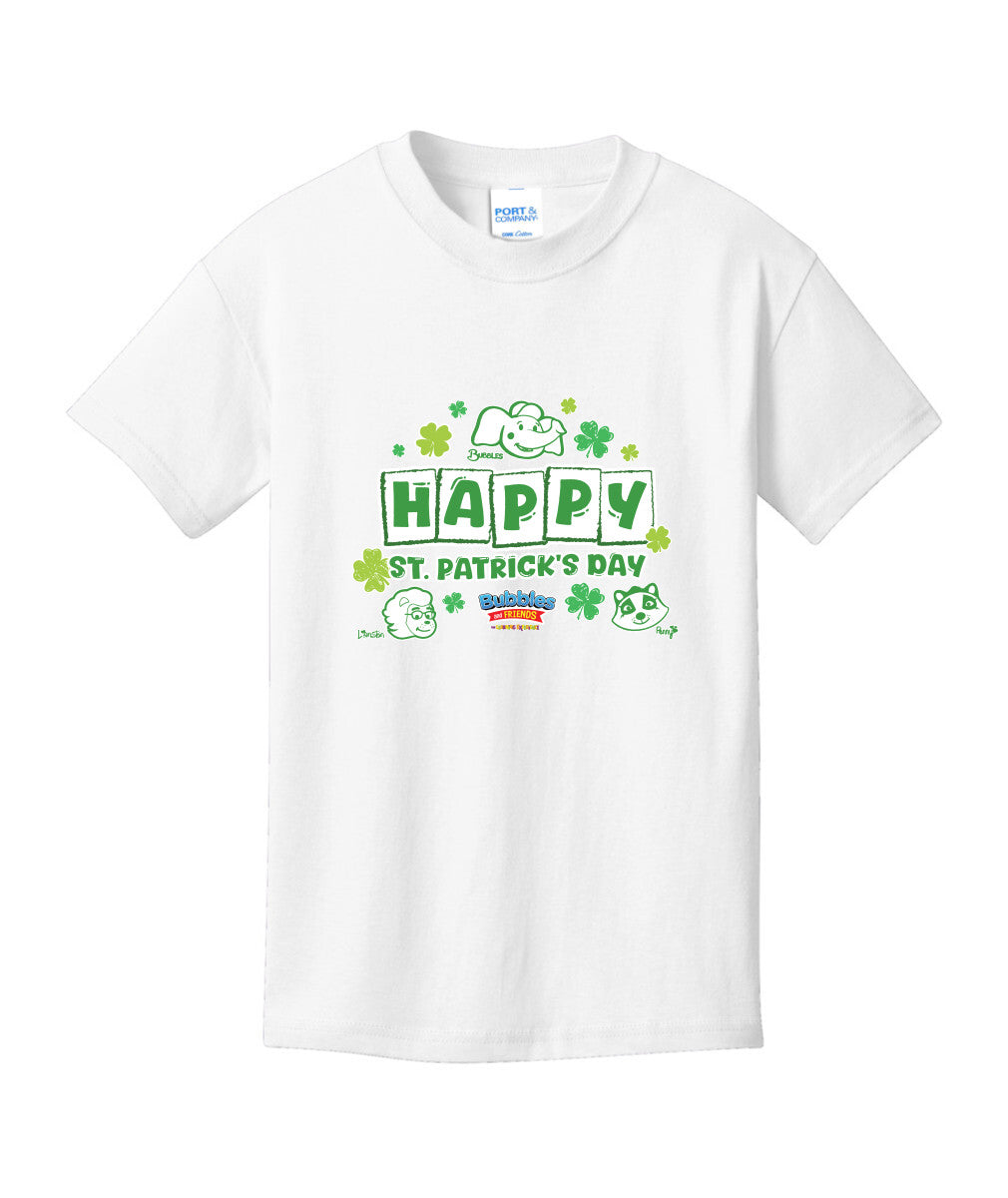 Bubbles & Friends Happy St. Patrick's Day Children's  Cotton Tee
