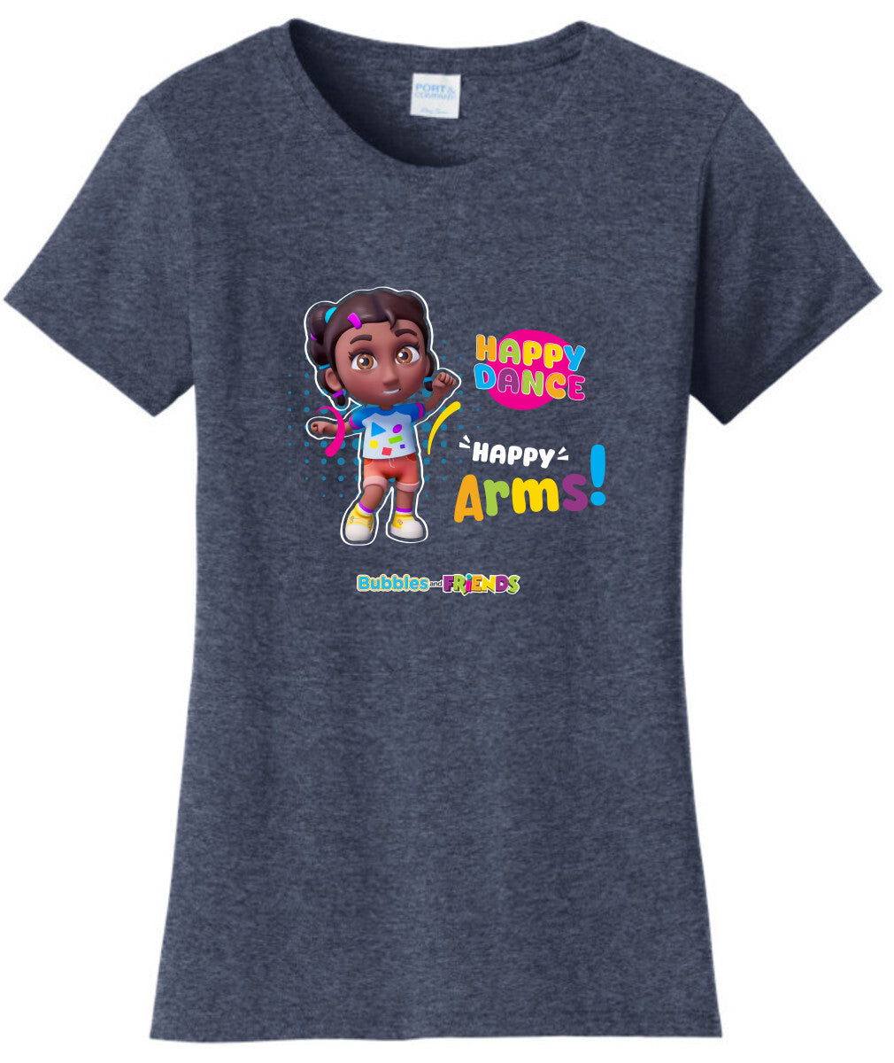 Bubbles and Friends - Happy Dance Collection Happy Arms Women T-Shirt