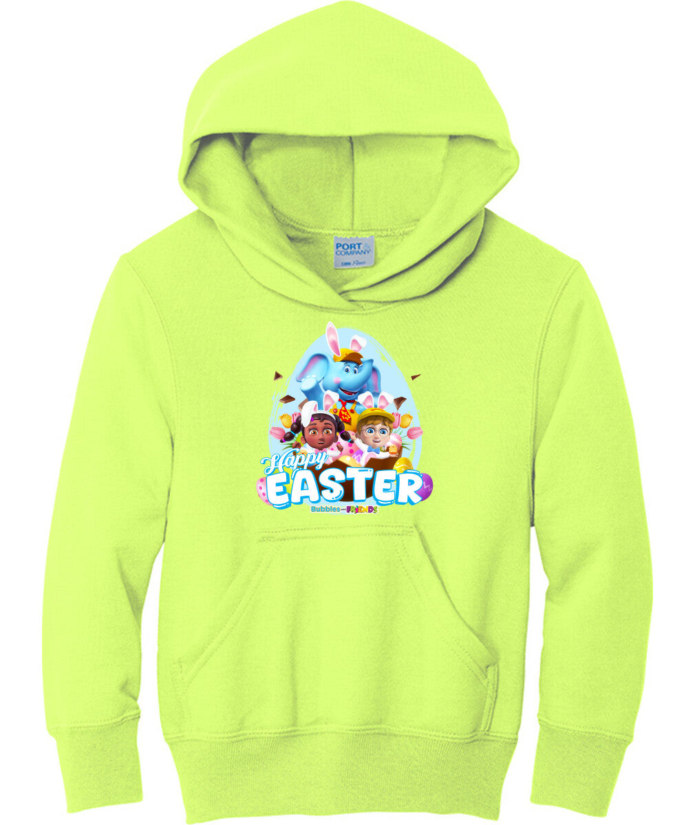 Bubbles & Friends Easter Children Fleece Pullover Hooded Sweatshirt