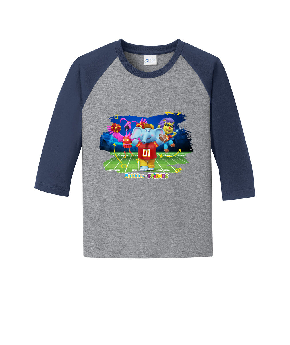 Bubbles and Friends - Varsity Collection Bubbles Football Longsleeve Children T-Shirt