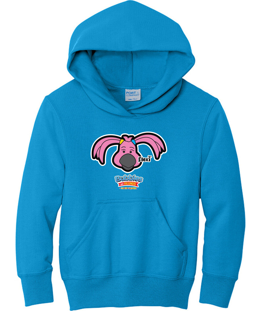 Bubbles & Friends- Friends from Happyville 'Flexi' Children's Fleece Pullover Hooded Sweatshirt