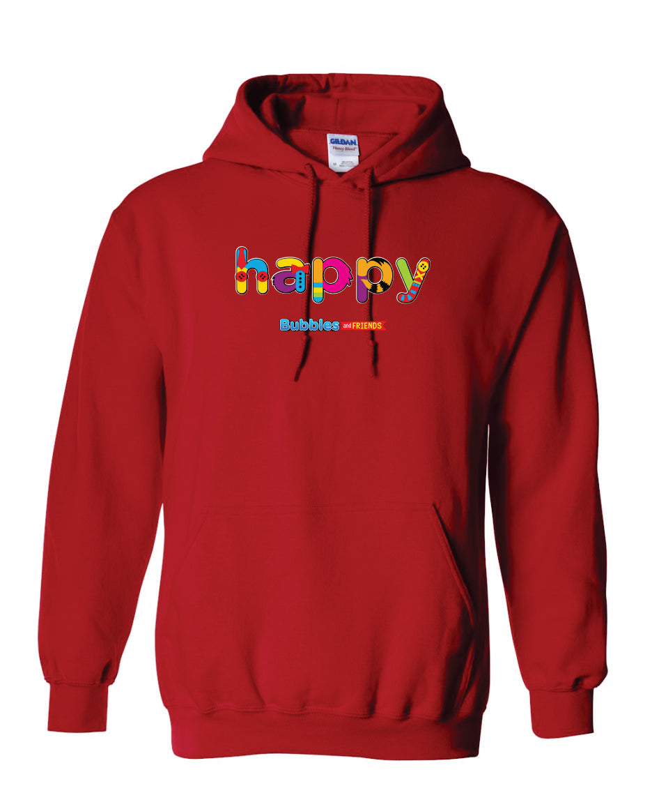 Bubbles & Friends HAPPY Unisex Pullover Hoodie