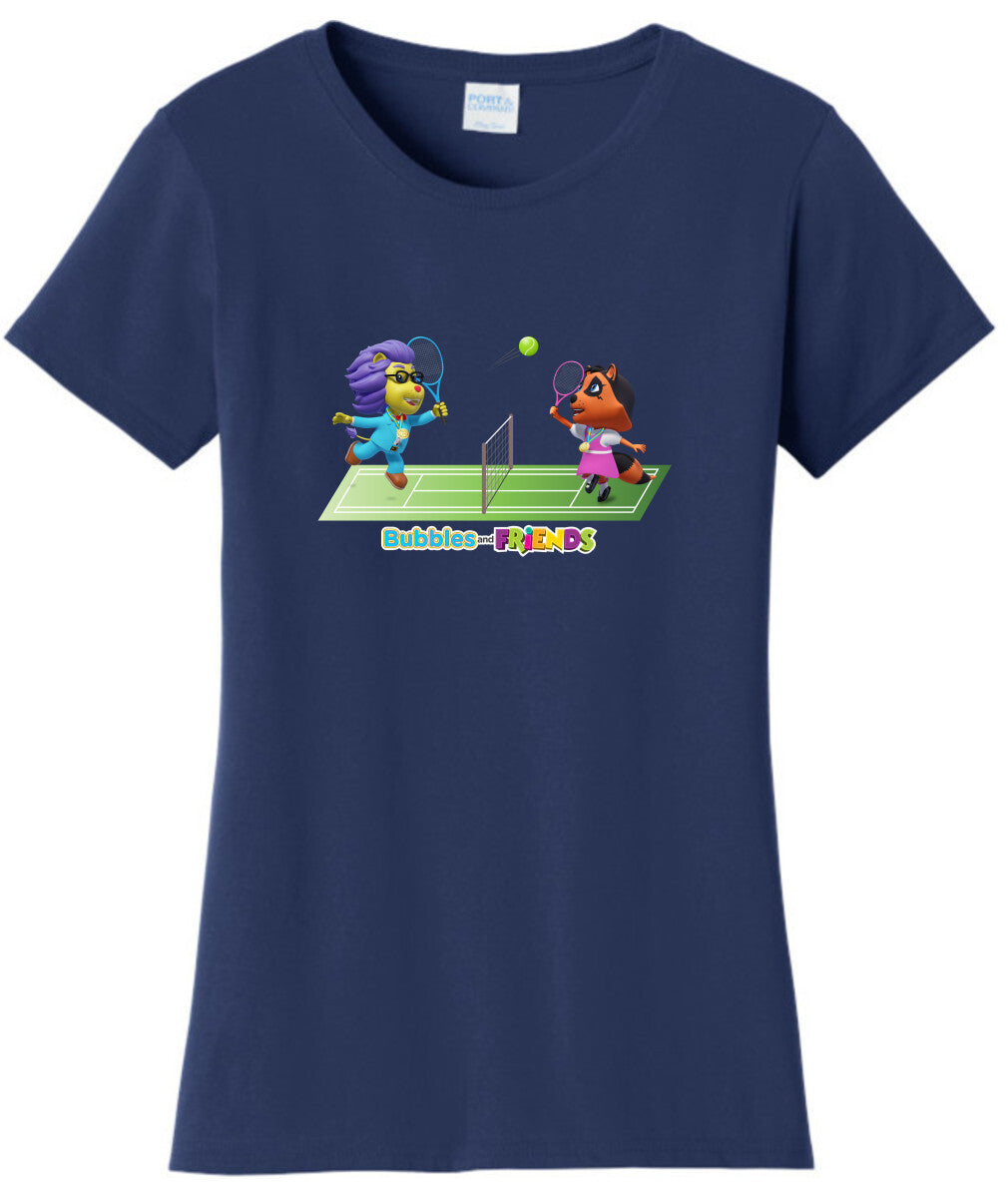 Bubbles and Friends - Summer Games Collection Tennis Match Women T-Shirt