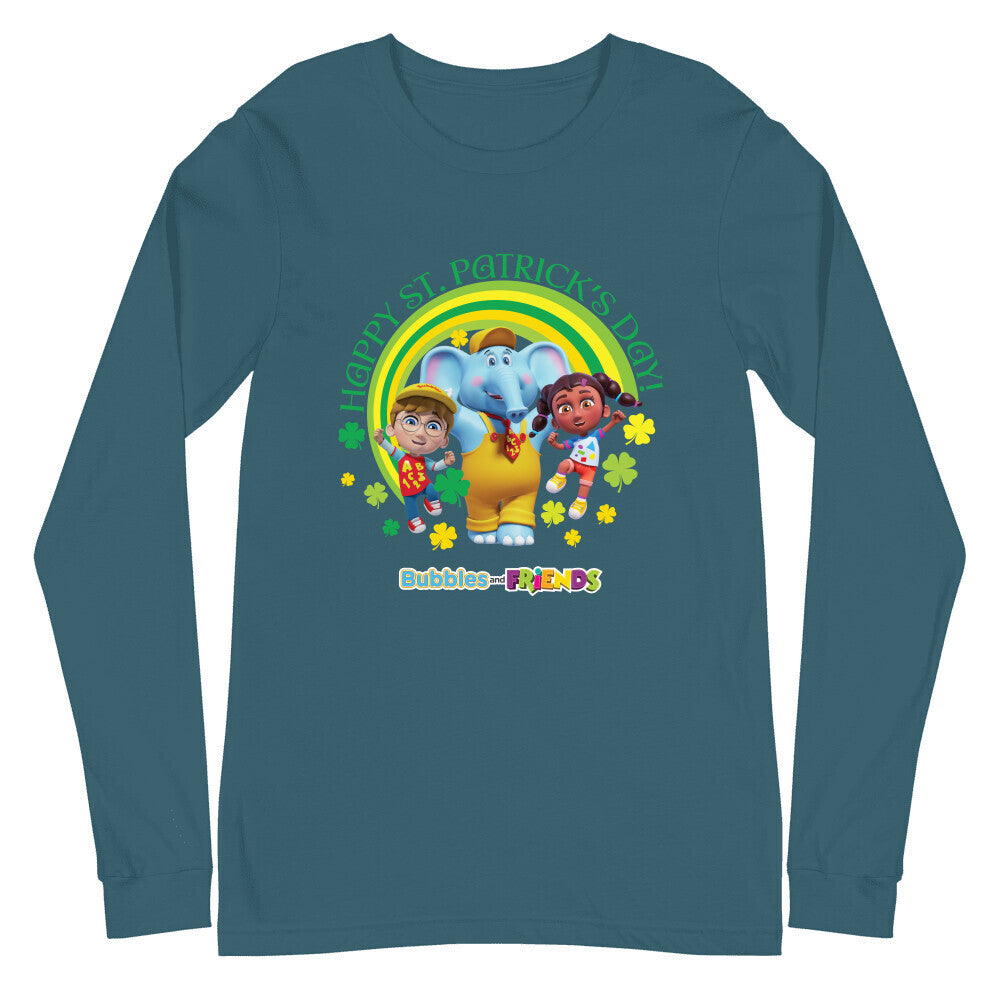 Bubbles & Friends Happy St. Patricks Day Unisex Long Sleeve Tee