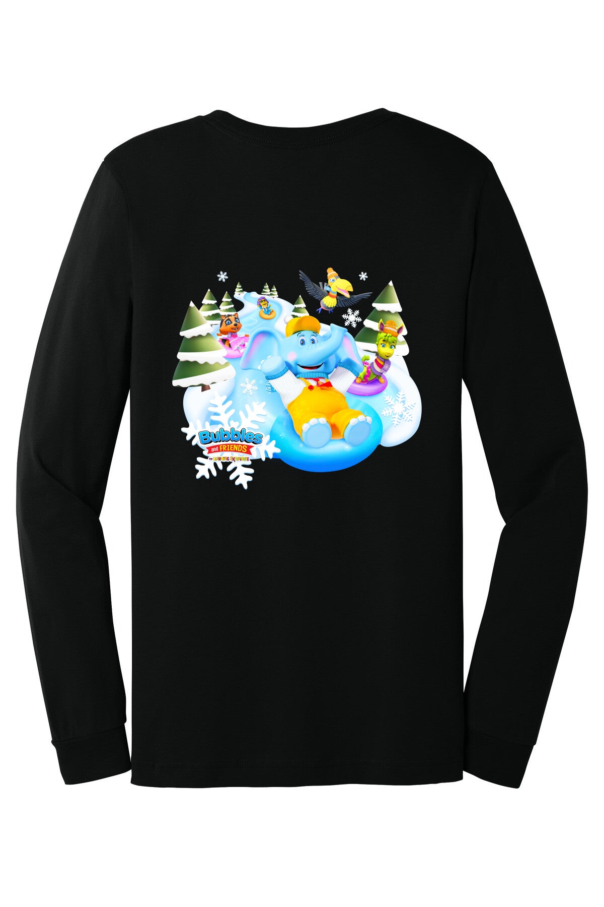 Bubbles & Friends Holiday Snow Unisex Long Sleeve Tee