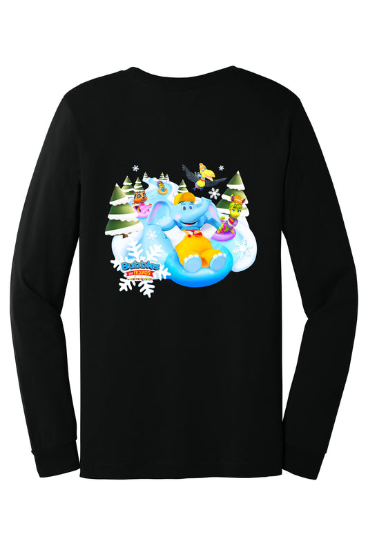 Bubbles & Friends Holiday Snow Unisex Long Sleeve Tee
