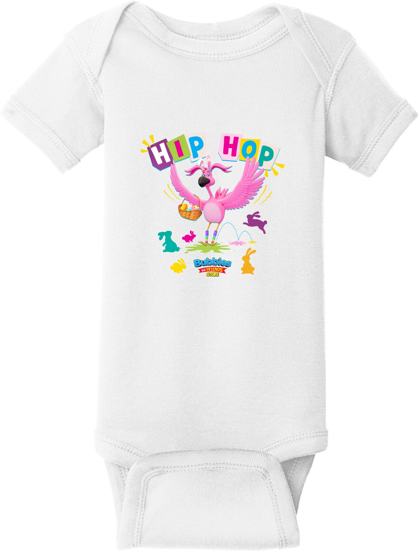 Bubbles & Friends Easter Hip Hop Baby Onesie