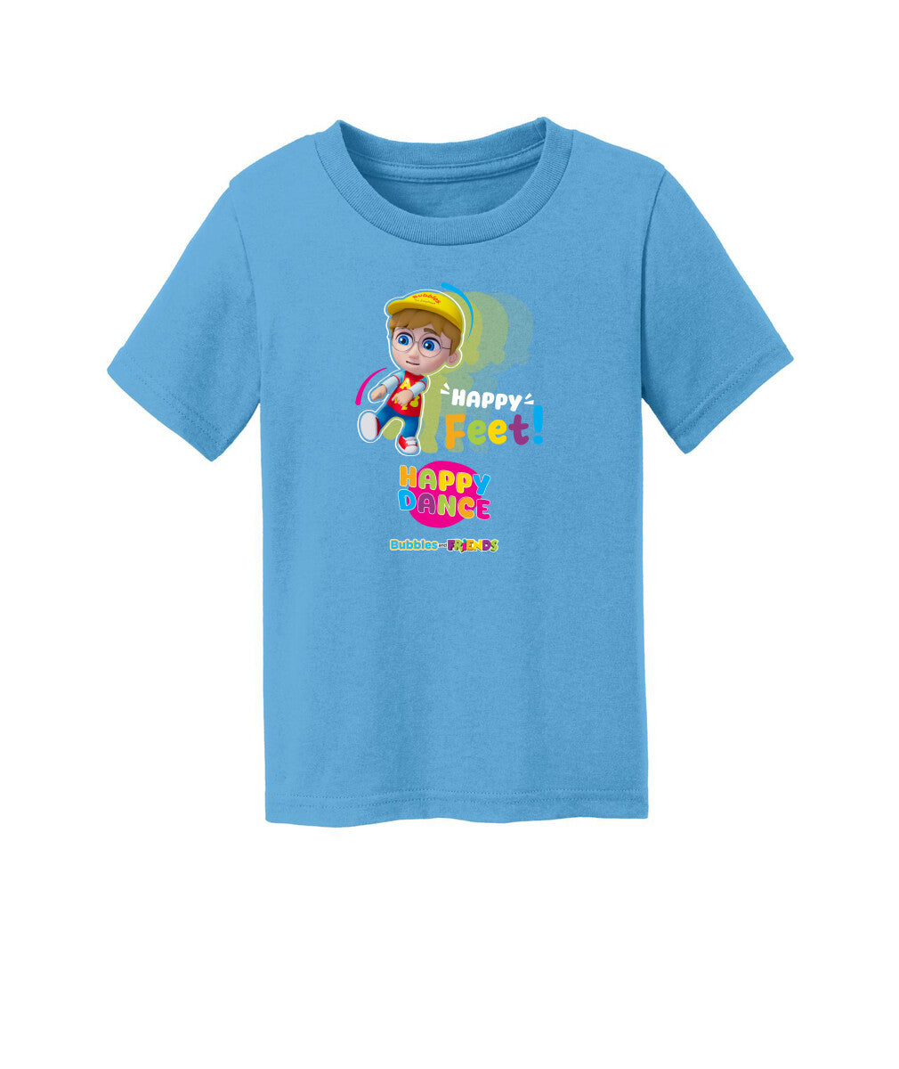 Bubbles and Friends - Happy Dance Collection - Happy Feet Toddler T-Shirt