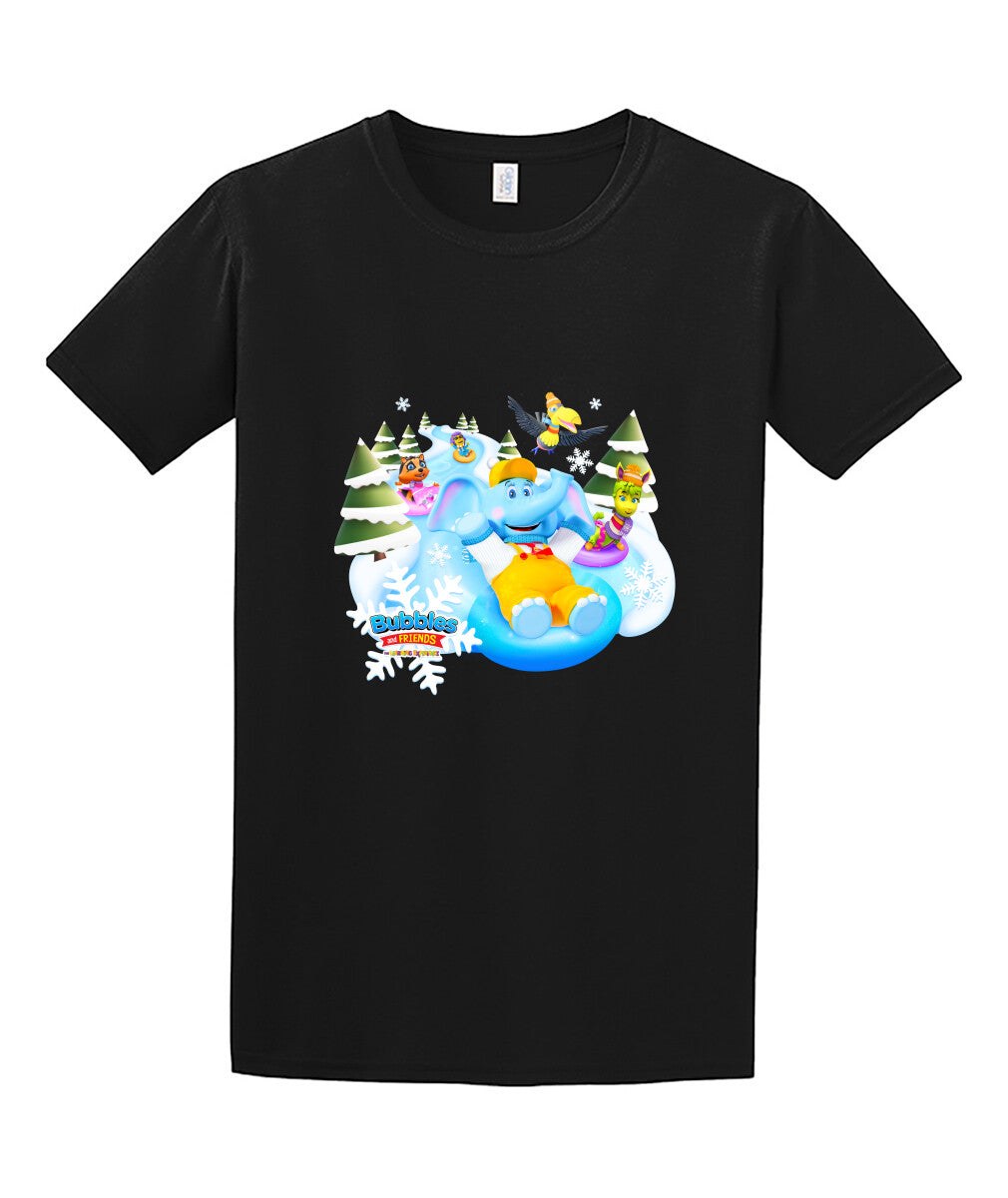 Bubbles & Friends Holiday Snow Unisex Tee