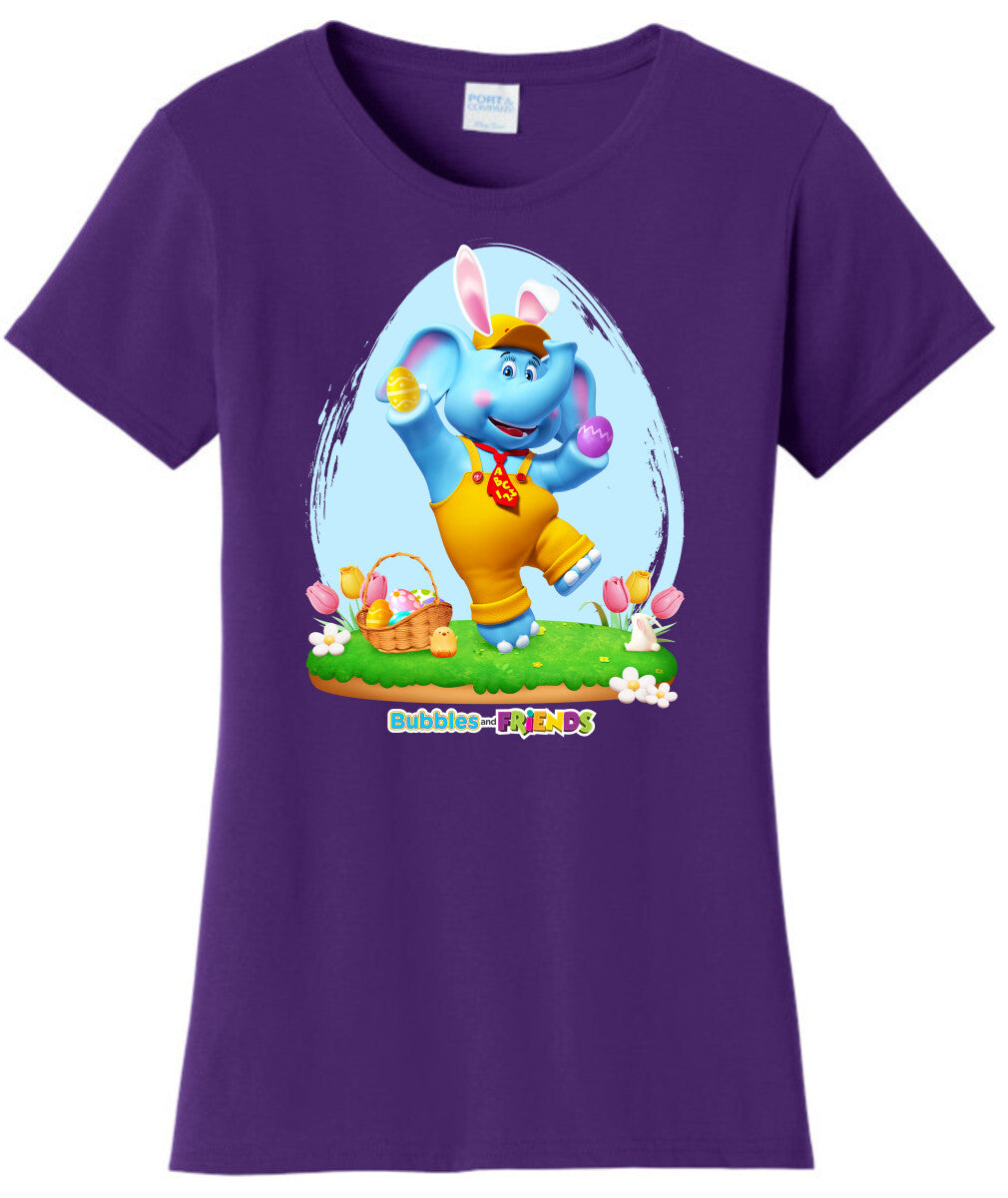 Bubbles & Friends Easter Bubbles Womens T-Shirt