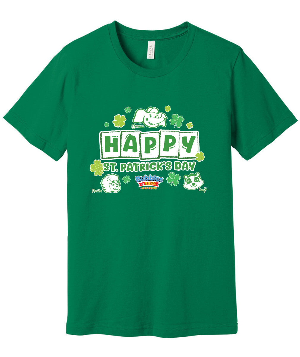 Bubbles & Friends Happy St. Patrick's Day Unisex  Jersey Short Sleeve Tee