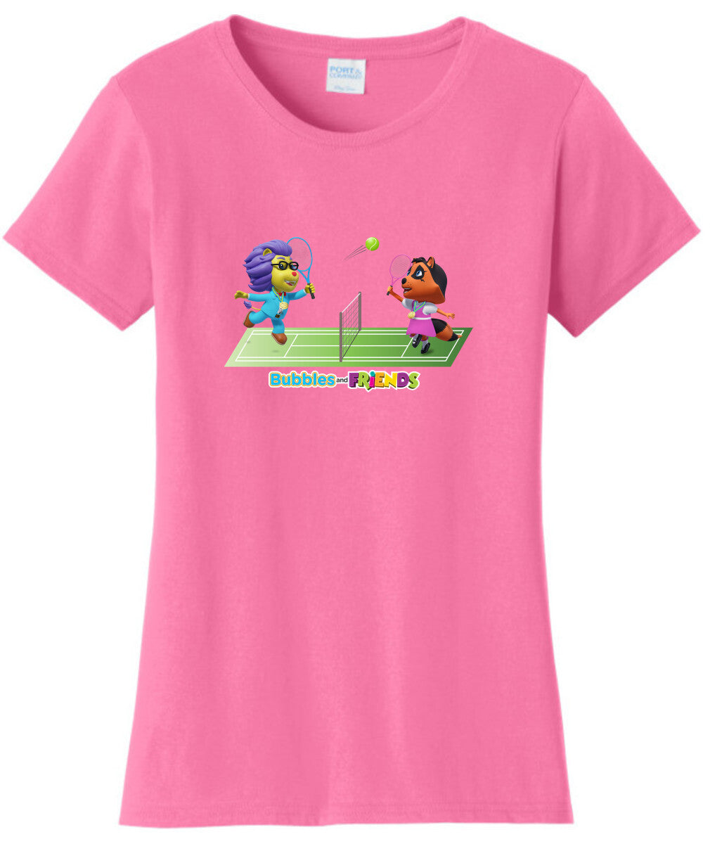 Bubbles and Friends - Summer Games Collection Tennis Match Women T-Shirt