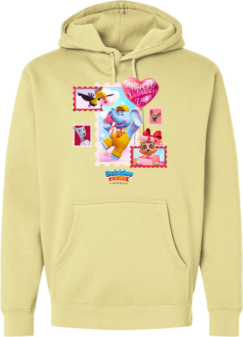 Bubbles & Friends Happy Valentines Day Midweight Hoodie