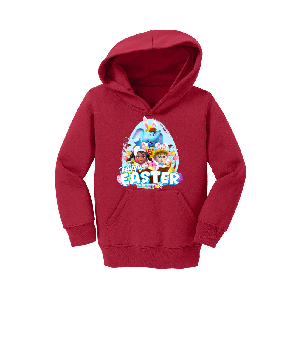 Bubbles & Friends Easter Toddler Fleece Pullover Hooded Sweatshirt