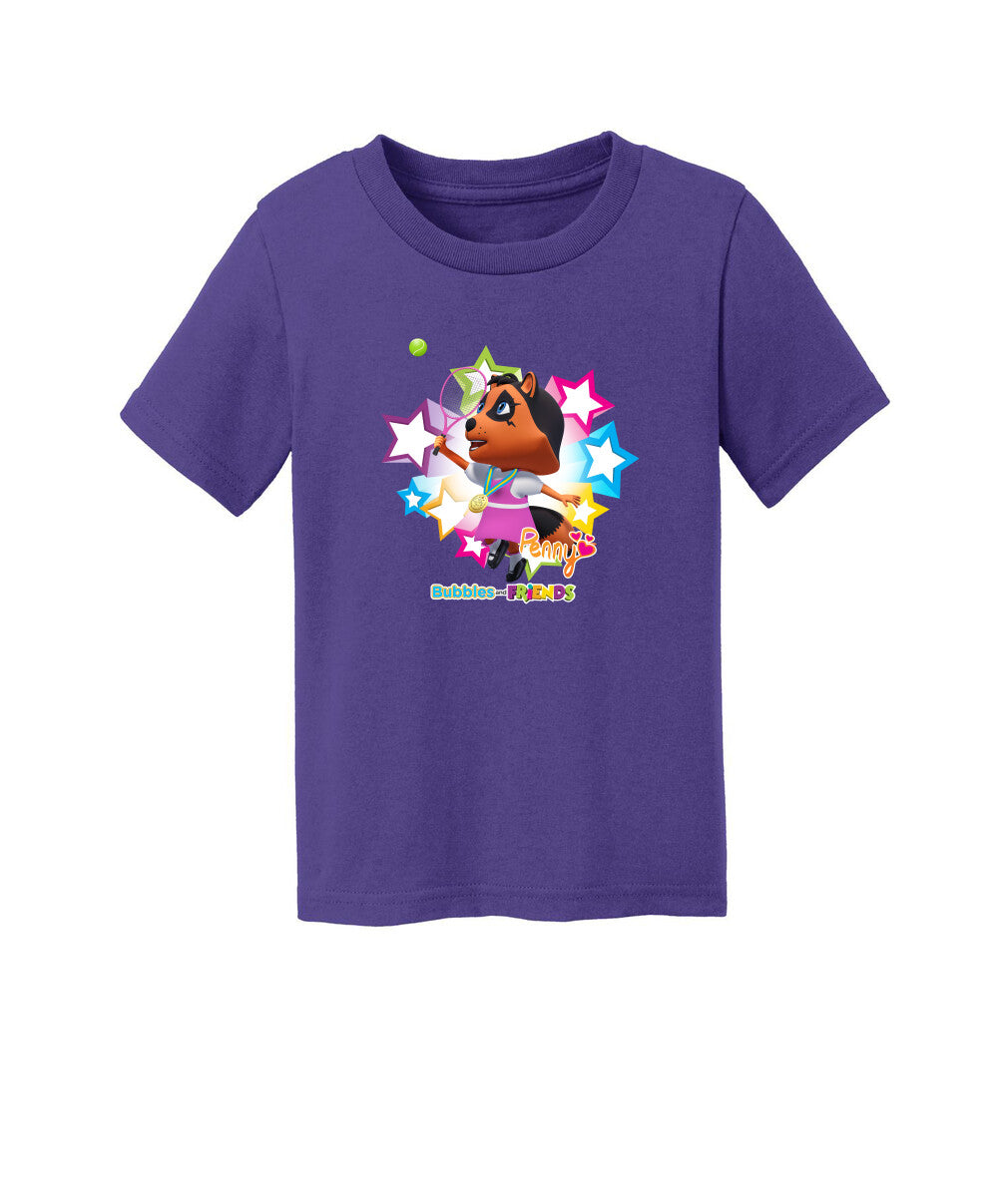 Bubbles and Friends - Summer Games Collection Tennis Penny Toddler T-Shirt