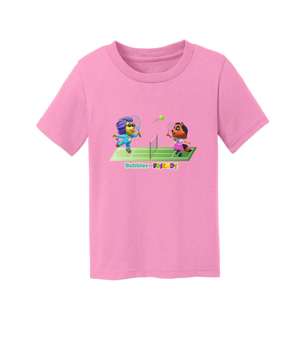 Bubbles and Friends - Summer Games Collection Tennis Match Toddler T-Shirt