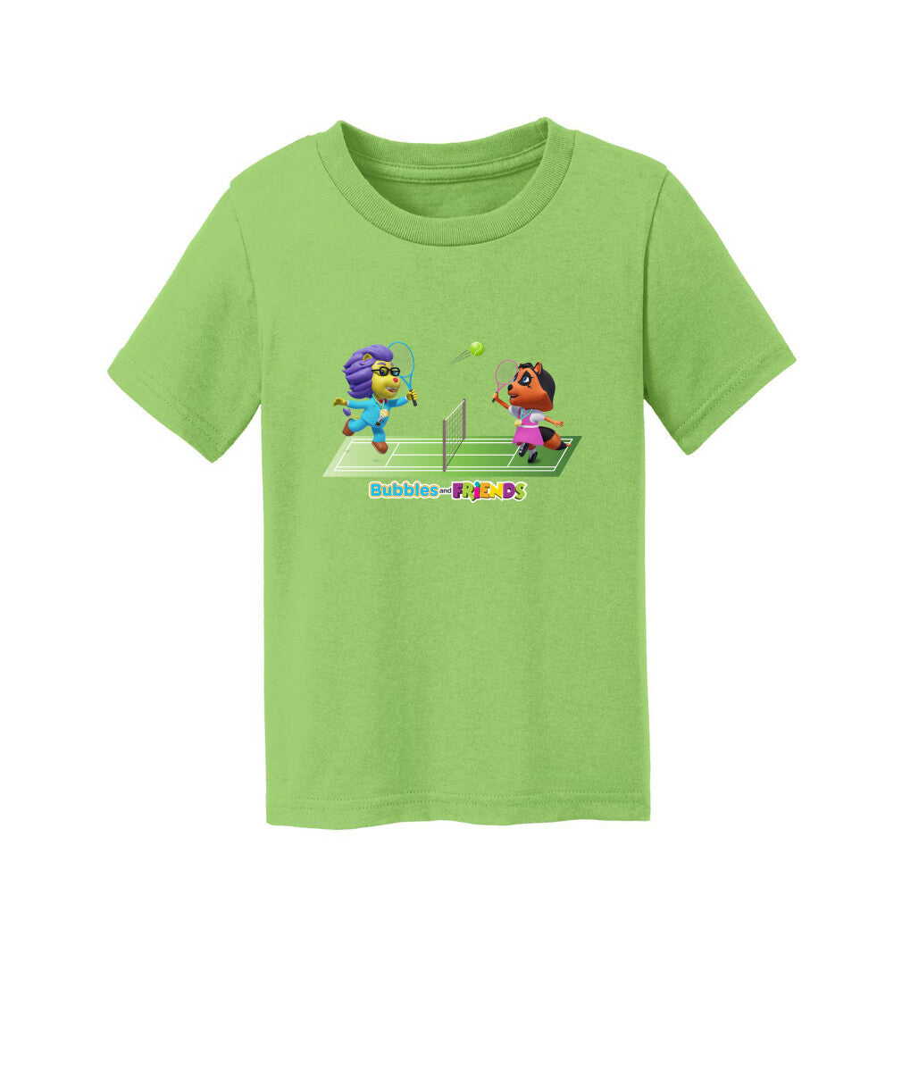 Bubbles and Friends - Summer Games Collection Tennis Match Toddler T-Shirt