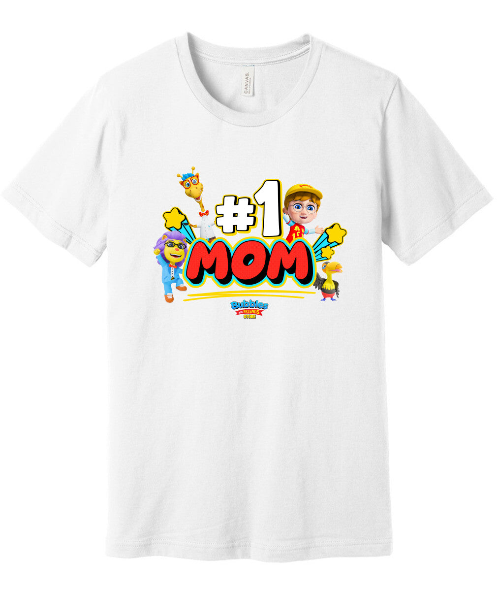 Bubbles & Friends Mother's Day I love Mom Unisex Jersey Short Sleeve Tee