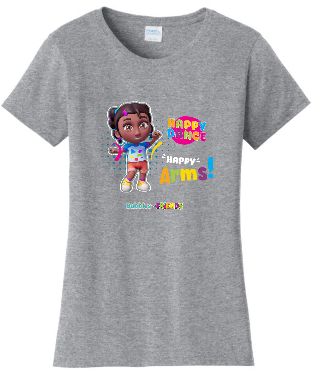 Bubbles and Friends - Happy Dance Collection Happy Arms Women T-Shirt