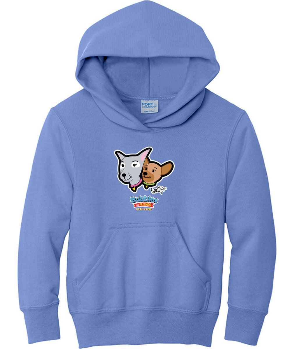 Bubbles & Friends- Friends from Happyville ' Grace & Charity' Children's  Fleece Pullover Hooded Sweatshirt