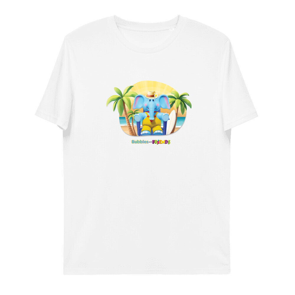 Bubbles & Friends Summer Beach Unisex Organic Cotton T-Shirt