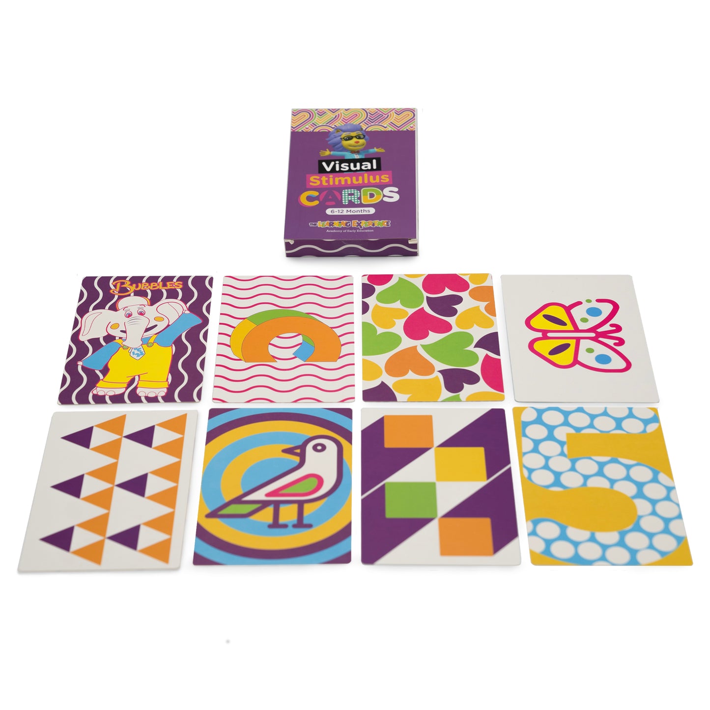 Bubbles and Friends / The Learning Experience Infant Contrast Cards - 6 to 12 Months
