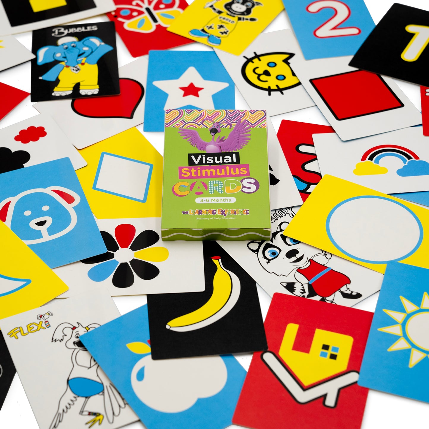 Bubbles and Friends / The Learning Experience Infant Contrast Cards - 3- 6 Months