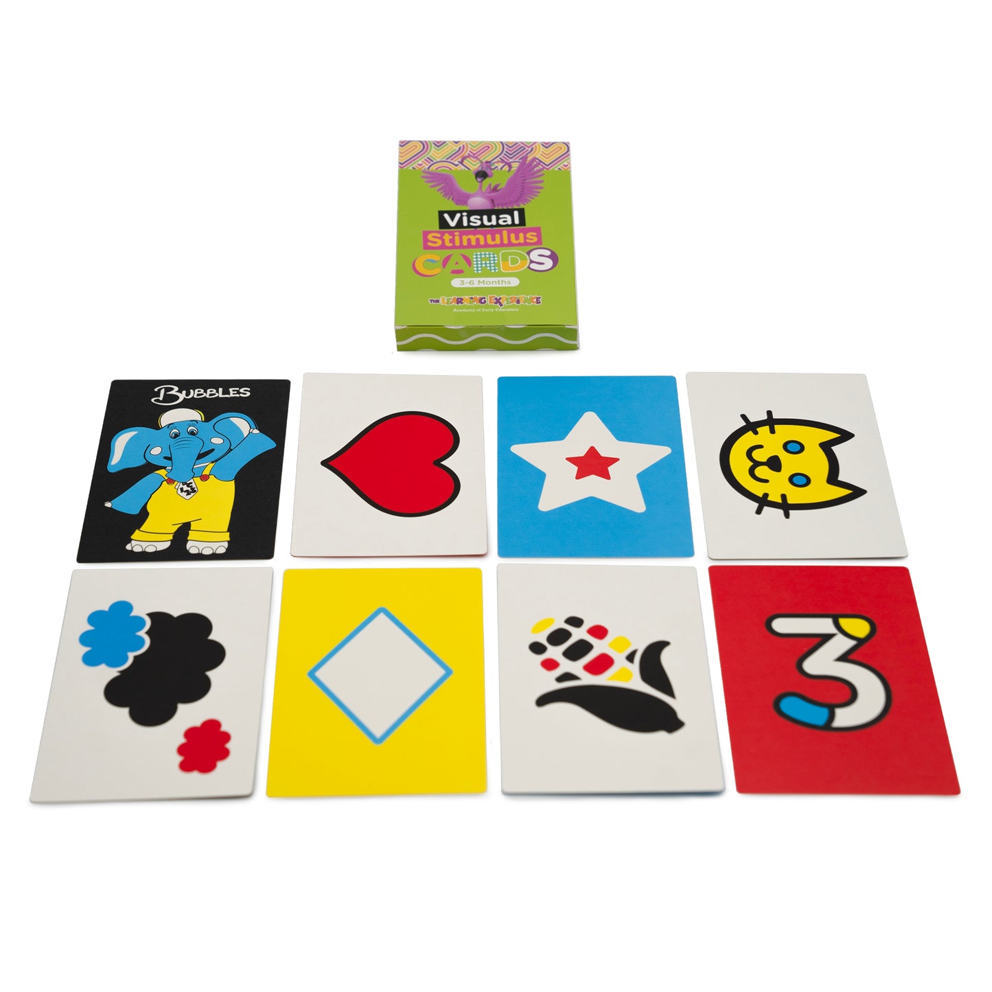 Bubbles and Friends / The Learning Experience Infant Contrast Cards - 3- 6 Months