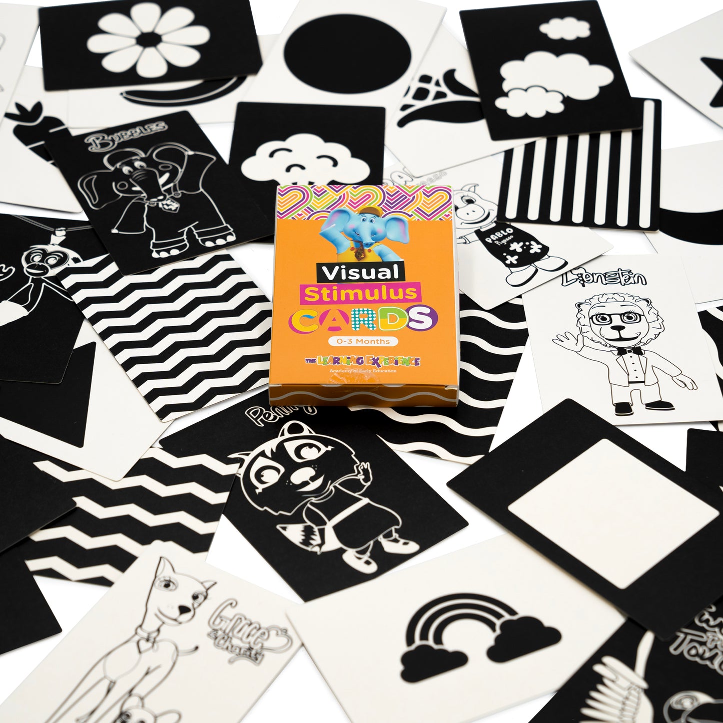 Bubbles and Friends / The Learning Experience Infant Contrast Cards - 0- 3 Months