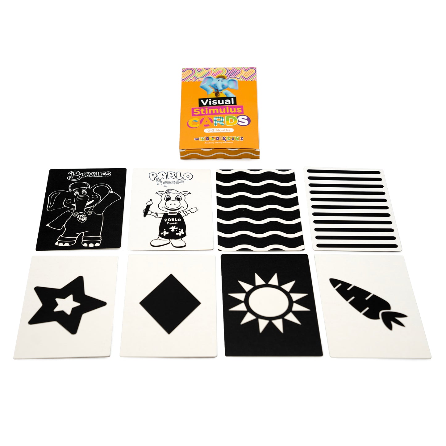 Bubbles and Friends / The Learning Experience Infant Contrast Cards - 0- 3 Months