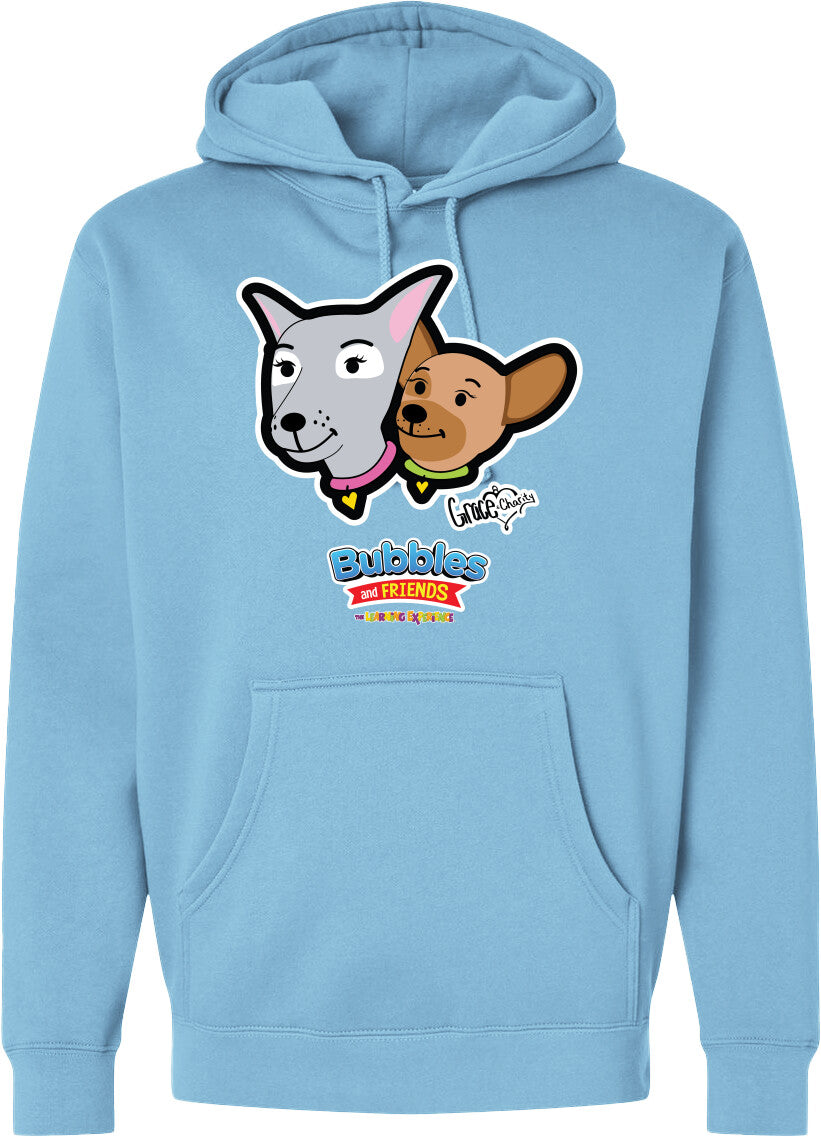 Bubbles & Friends- Friends from Happyville 'Grace & Charity' Midweight Hooded Sweatshirt- Unisex