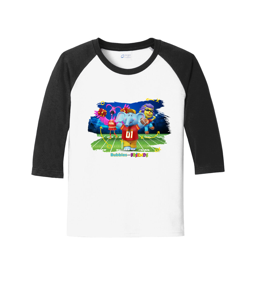 Bubbles and Friends - Varsity Collection Bubbles Football Longsleeve Children T-Shirt