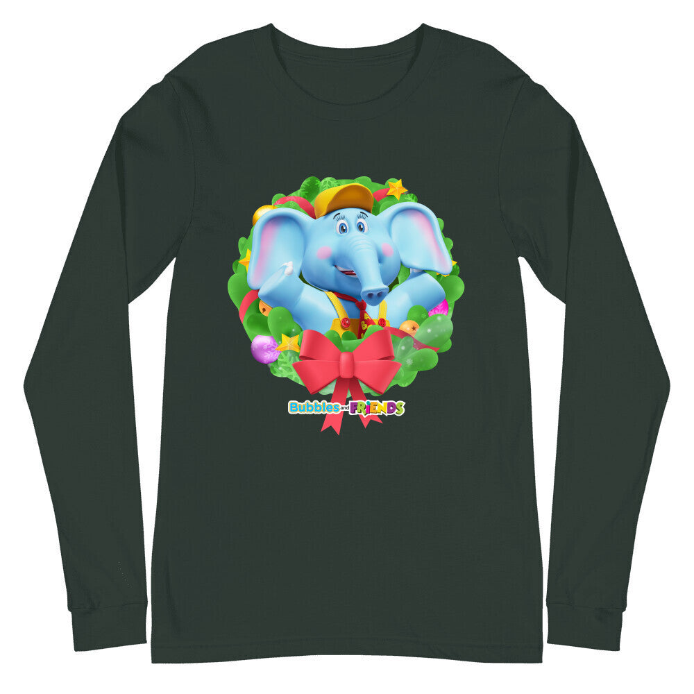 Bubbles & Friends Holiday Adult Long Sleeve Shirt- Bubbles