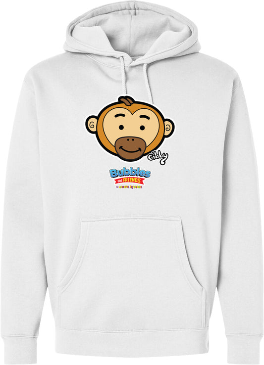 Bubbles & Friends- Friends from Happyville 'Gibby Gibbon' Midweight Hooded Sweatshirt- Unisex