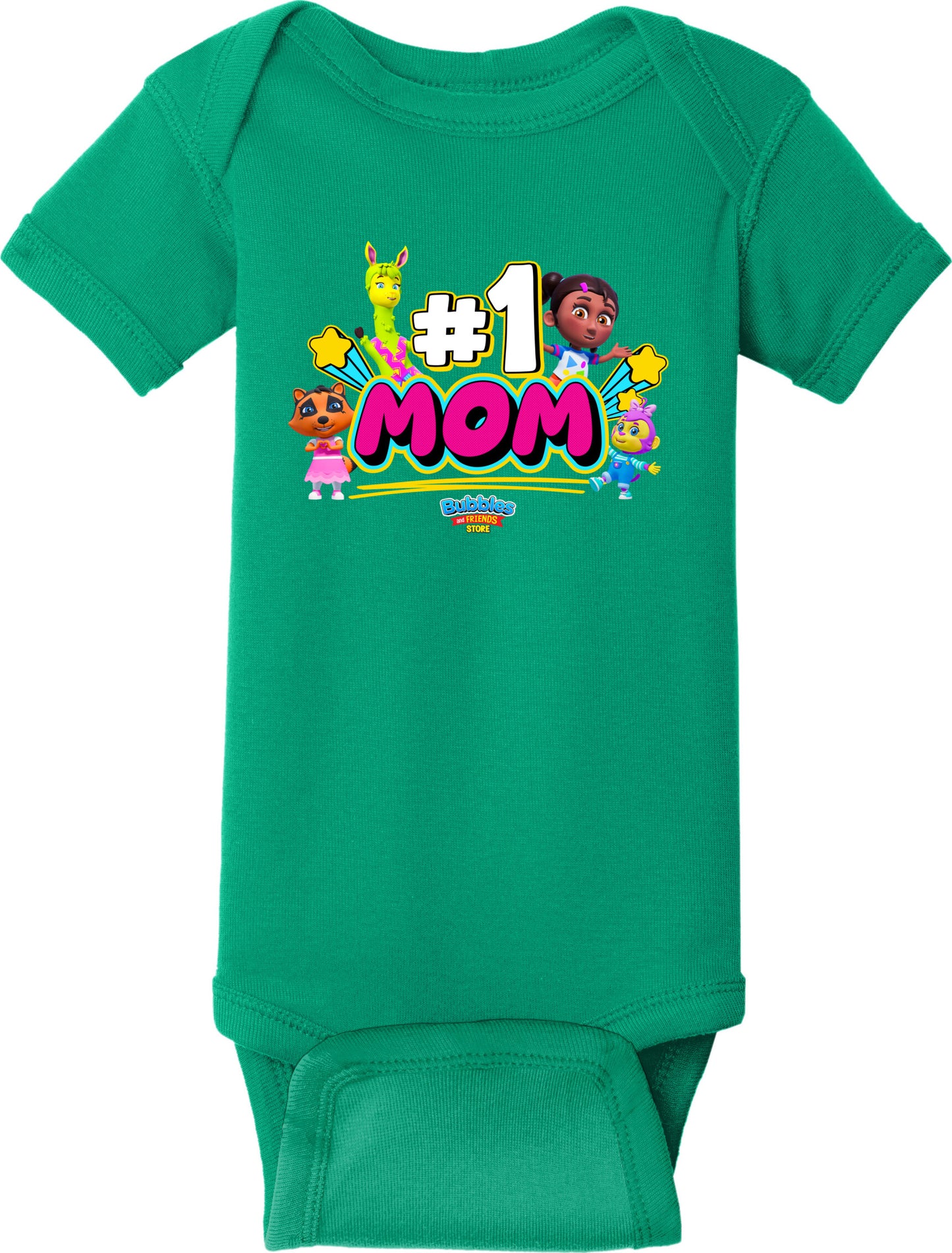 Bubbles & Friends I Love Mom Infant Bodysuit-Onesie