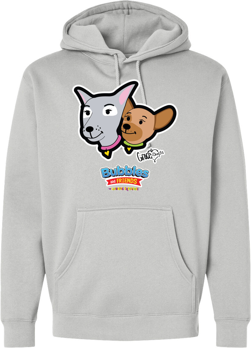 Bubbles & Friends- Friends from Happyville 'Grace & Charity' Midweight Hooded Sweatshirt- Unisex