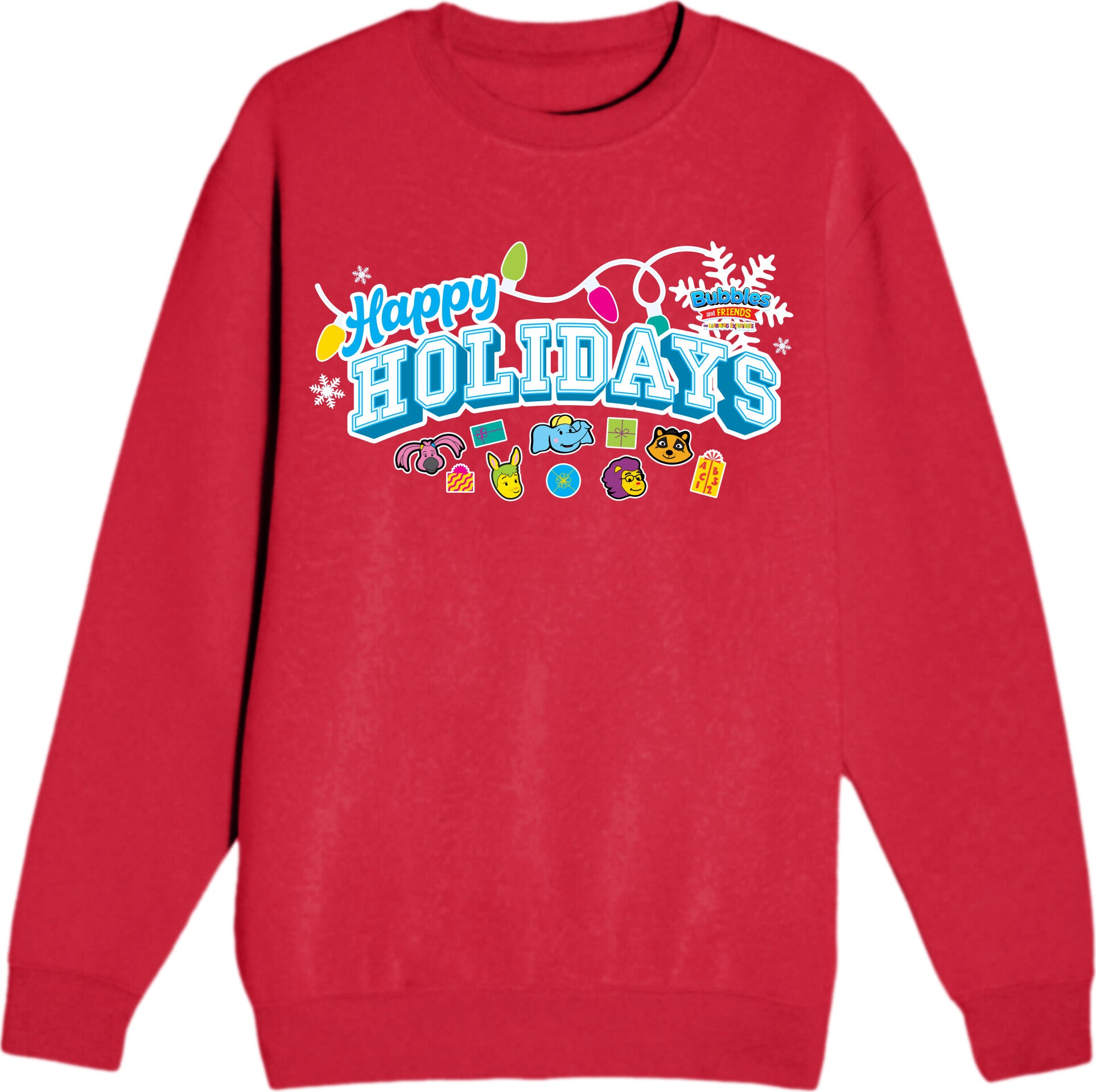 Bubbles & Friends Holiday-Happy Holidays Premium Crewneck