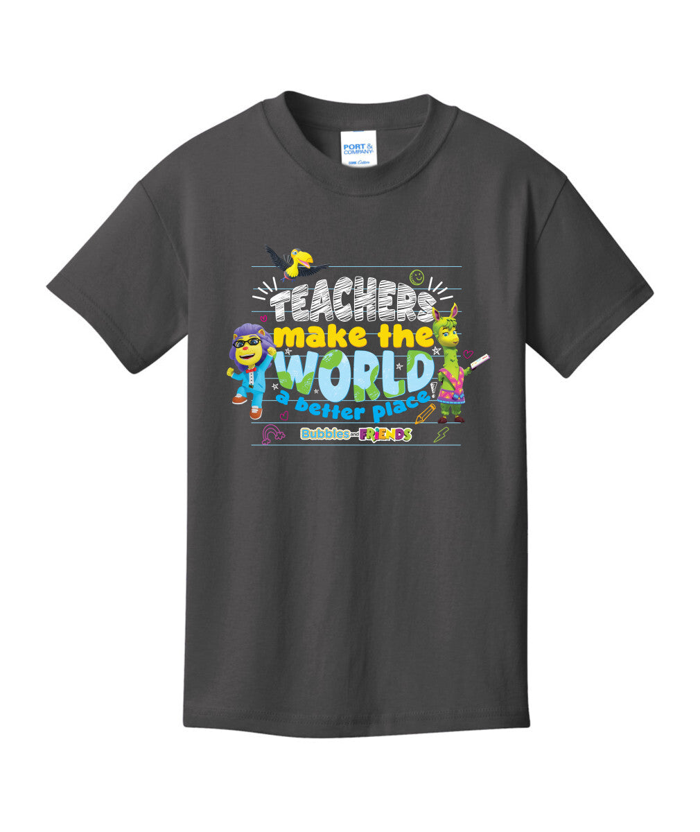 Bubbles & Friends Teacher Appreciation World Children's T-shirt