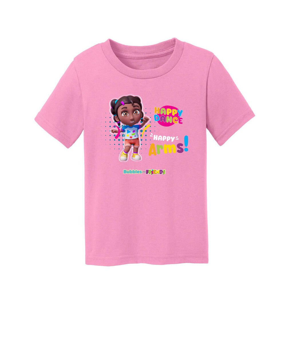 Bubbles and Friends - Happy Dance Collection Happy Arms Toddler T-Shirt