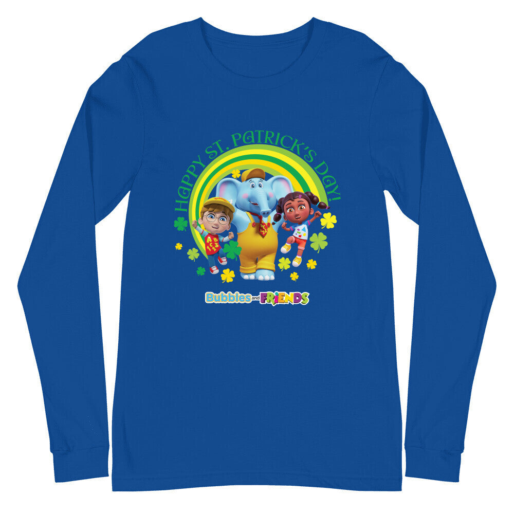 Bubbles & Friends Happy St. Patricks Day Unisex Long Sleeve Tee