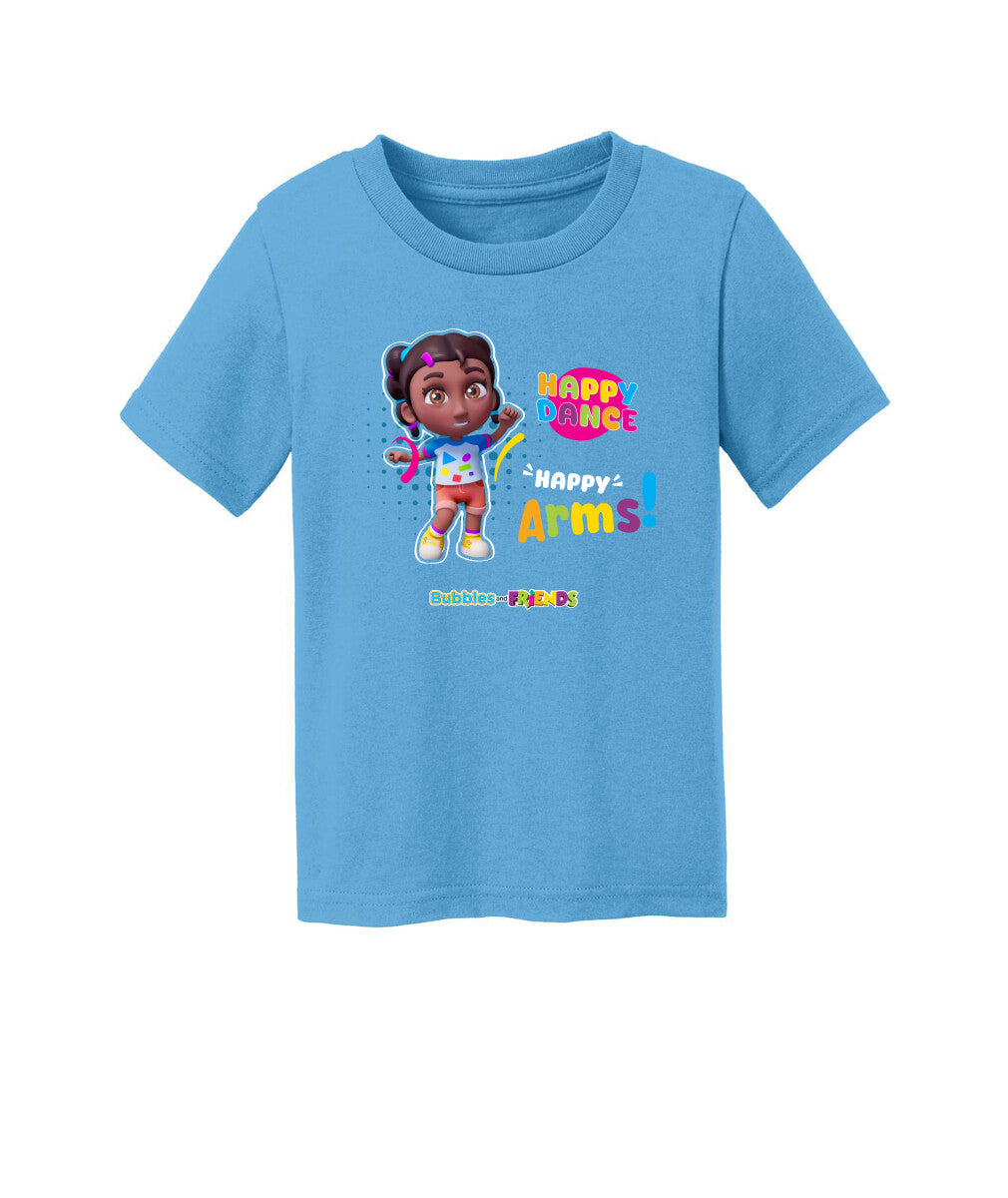 Bubbles and Friends - Happy Dance Collection Happy Arms Toddler T-Shirt