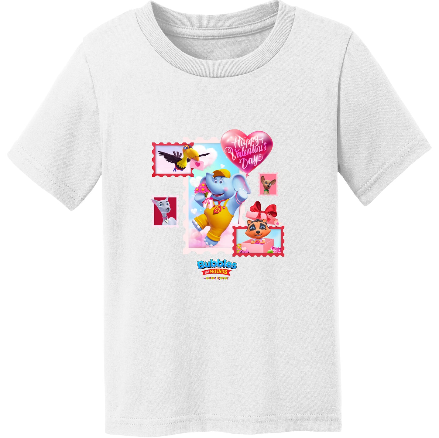 Bubbles & Friends Happy Valentines Day Toddler Tee