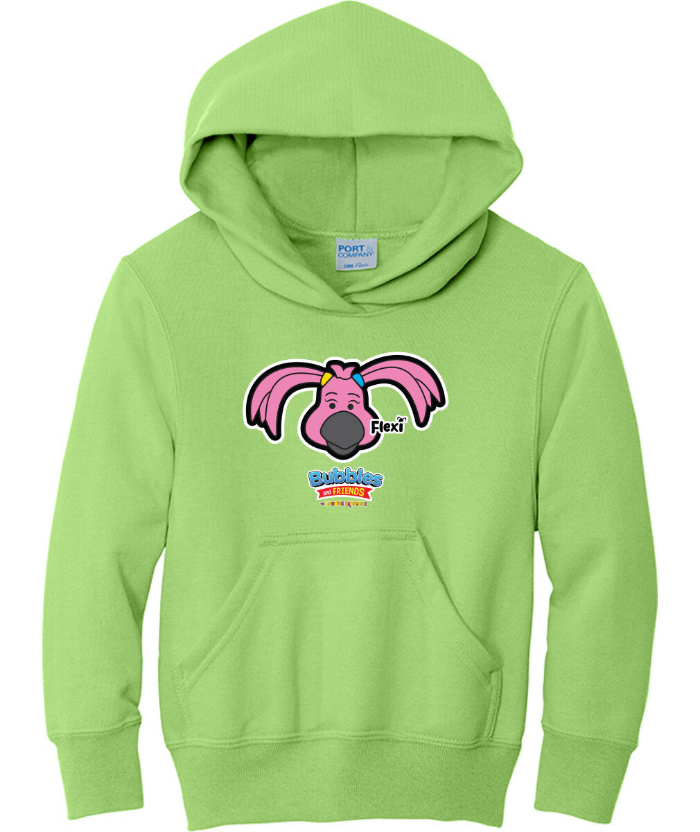Bubbles & Friends- Friends from Happyville 'Flexi' Children's Fleece Pullover Hooded Sweatshirt