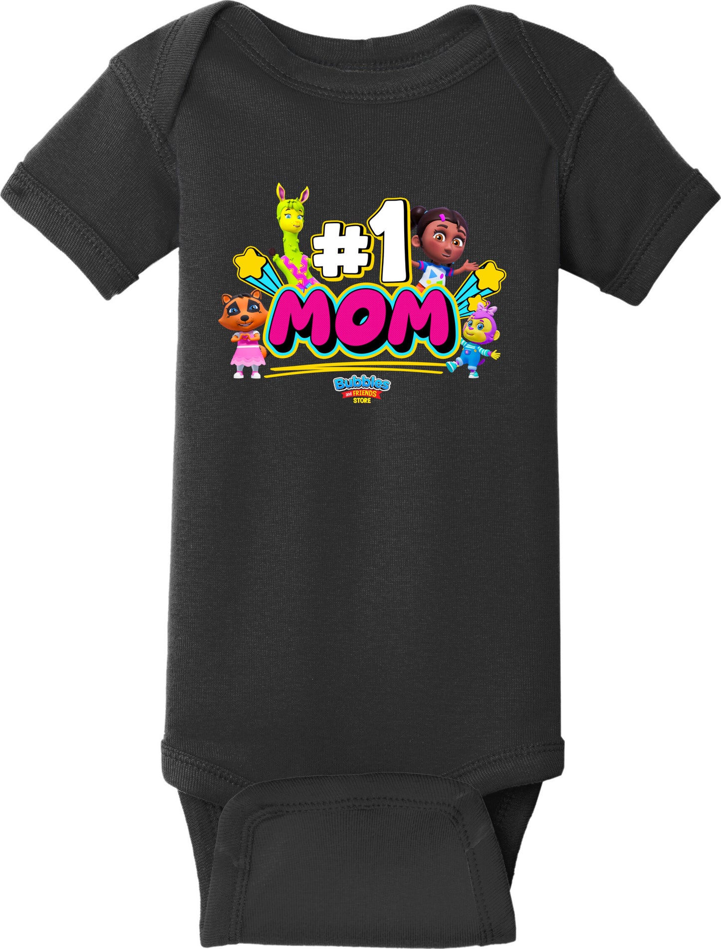 Bubbles & Friends I Love Mom Infant Bodysuit-Onesie